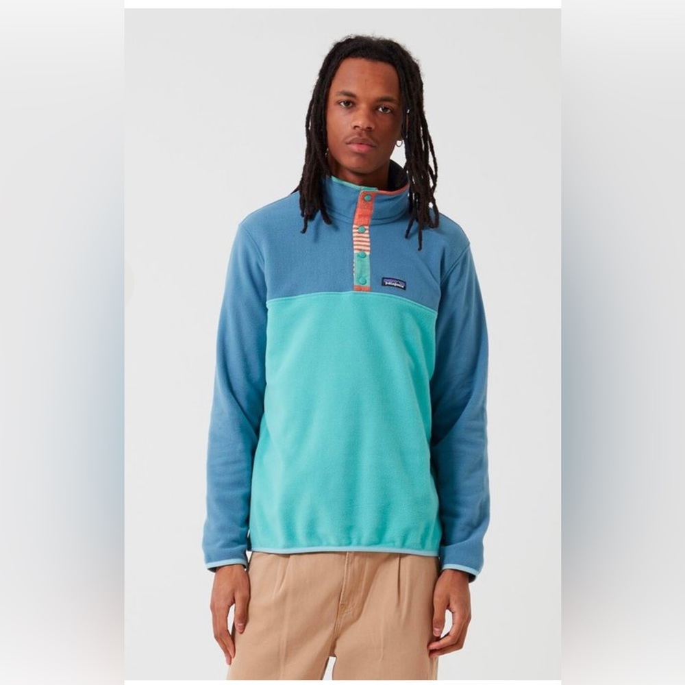 Patagonia Micro D Snap-T Pullover Men’s in Light Beryl Green , size M